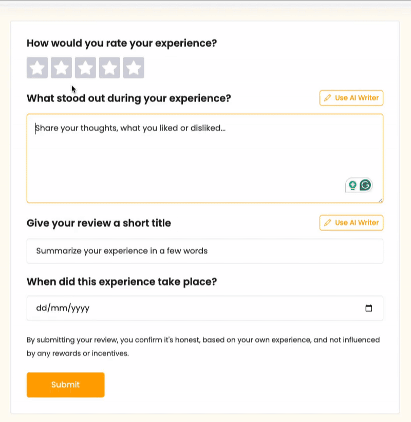 AI Review Writer For Trustbob - 1